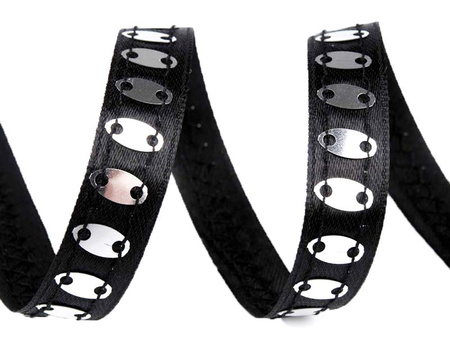 Taśma 1,3cm atłas CEKIN czarna