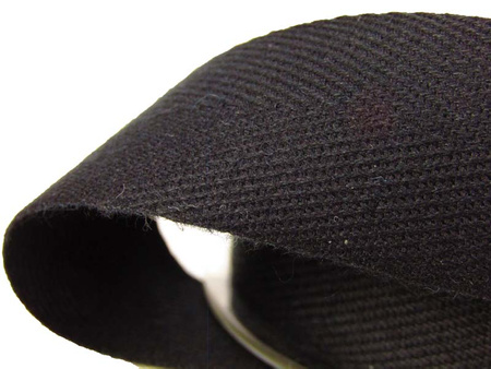 Taśma 30mm bawełniana jodełka czarna