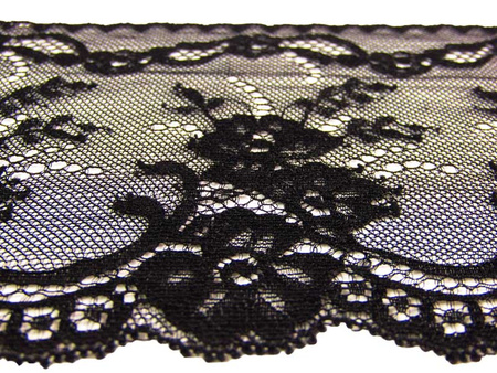 Koronka 10,5cm stabilna czarna