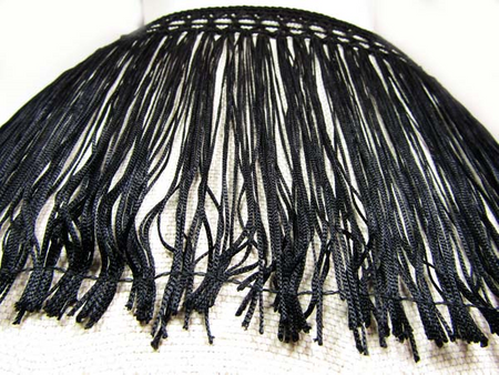 Taśma 20cm FRĘDZEL poliester czarna