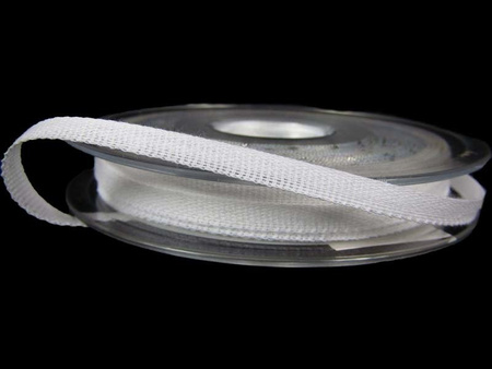 Taśma 5mm bawełniana biała