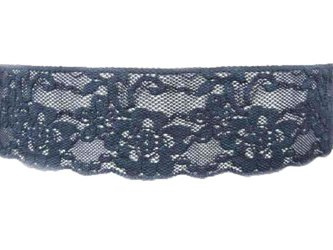 Koronka 7cm elastyczna granat indygo