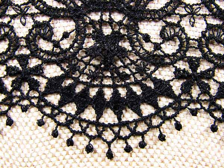 Wstawka 19cm gipiurowa czarna