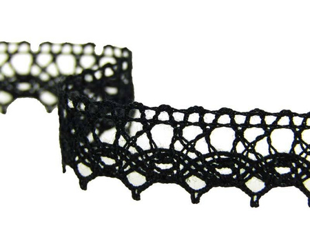 Koronka 1,3cm bawełniana czarna