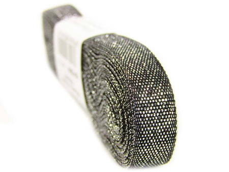 Wstążka 10mm lurex czarna