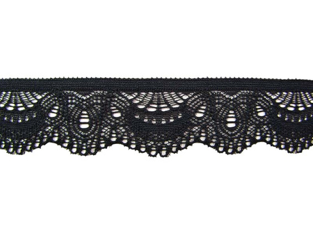 Koronka 4cm elastyczna czarna