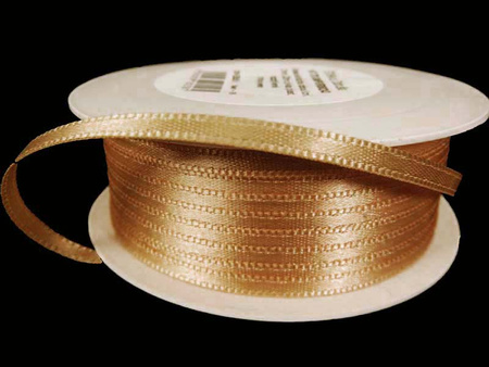 Wstążka 3mm atłas beż kakao