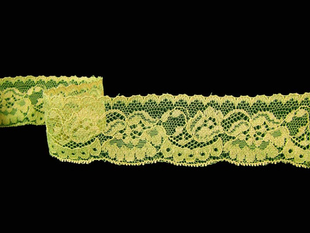 Koronka 3,5cm stabilna oliwka