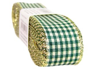 Wstążka 25mm pepito lurex zielona