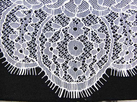 Koronka 140cm tiulowa podkład biała