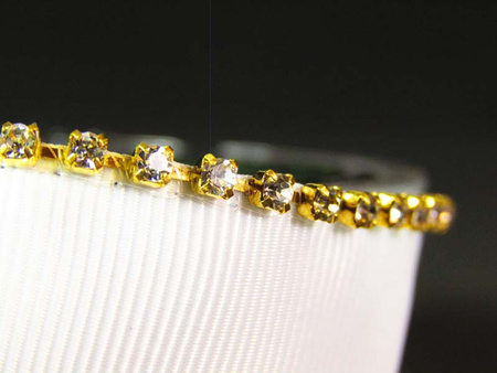 Wypustka 2cm rypsowa CYRKONIA 2mm ivory