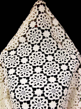 Koronka 135cm gipiurowa ivory