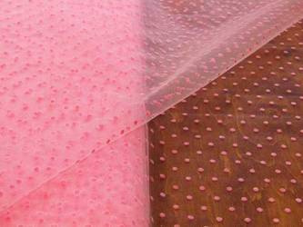 Tiul 150cm średnio sztywny KROPKA róż