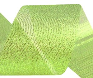 Wstążka 50mm lurex pistacja