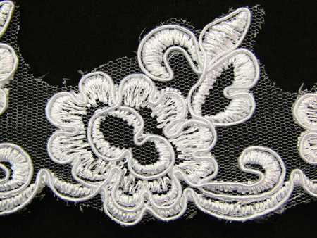 Koronka 4,5cm tiulowa biała