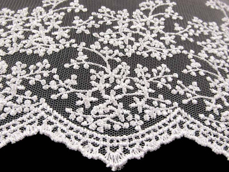 Koronka 16cm tiulowa biała