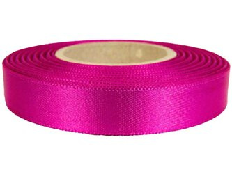 Wstążka 15mm atłas róż fuksja