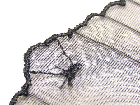 Koronka 20cm organtyna plisowana czarna