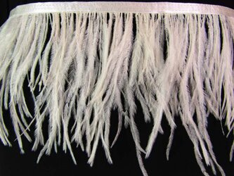 Taśma 12cm piórowa STRUŚ ivory