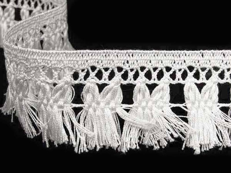 Taśma 4,5cm FRĘDZEL bawełna biała