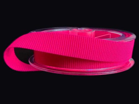 Taśma 15mm elastyczna ryps neon róż