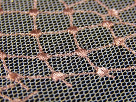 Wstawka 17cm tiulowa różowy beż