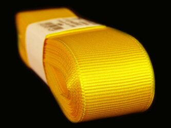 Taśma 25mm ryps poliester żółta