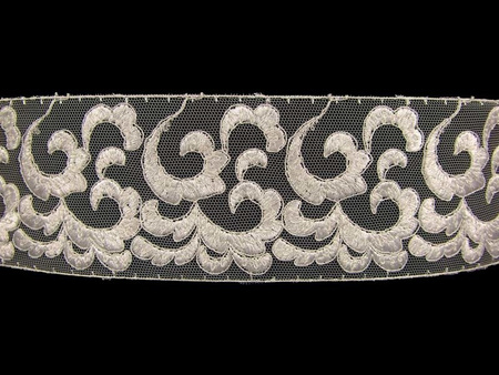 Wstawka 7cm tiulowa ivory