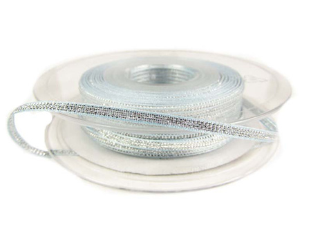 Wstążka 3mm lurex błękitna