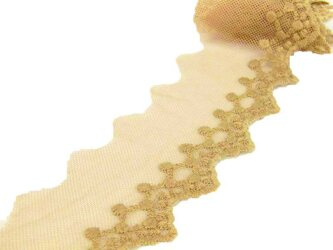 Koronka 5cm tiulowa beżowa