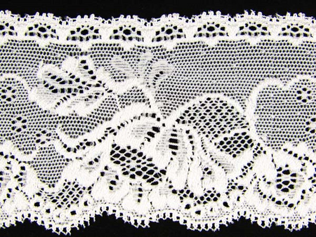 Koronka 6cm elastyczna biała