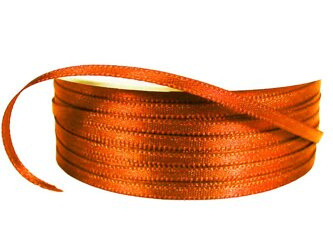 Wstążka 3mm atłas rdza ciemna