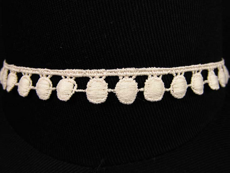 Taśma 1cm BĄBELEK poliester natural