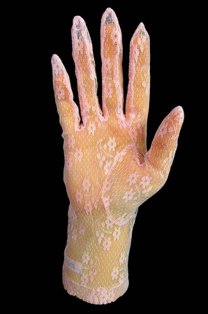 Rękawiczka KORONKA jasny róż