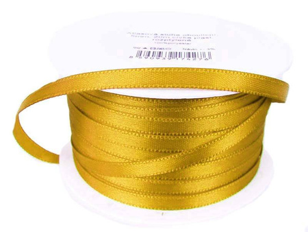 Wstążka 5mm atłas złota