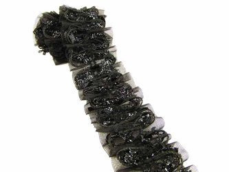 Taśma 4cm tiulowa elastyczna czarna