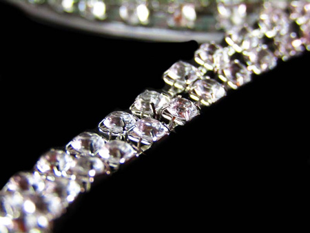 Taśma 3mm łańcuch dwurzędowa cyrkonia