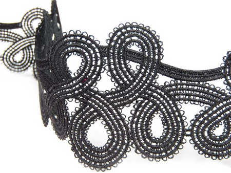 Koronka 7cm gipiurowa poly czarna