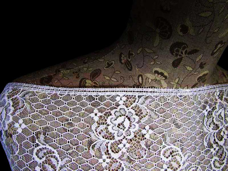 Koronka 85cm stabilna biała