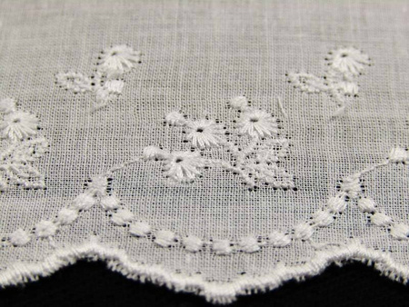 Koronka 5,5cm haft angielski biała