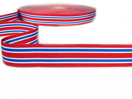 Taśma 25mm ryps lampas czerwona