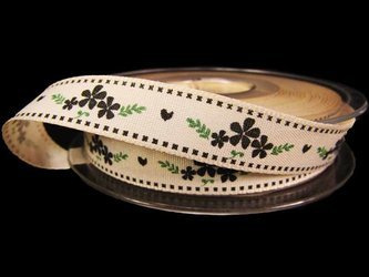 Wstążka 15mm tafta GARLAND zielona