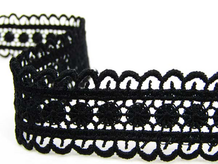 Wstawka 3cm gipiurowa poly czarna