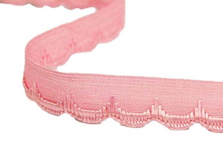Taśma 1,1cm bawełniana OBSZYWKA róż jasny