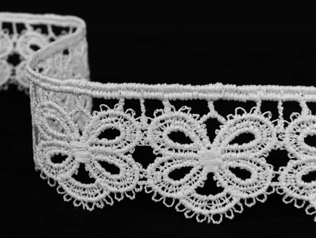 Koronka 3cm gipiurowa popiel