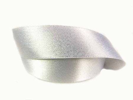 Wstążka 24mm atłas REXOR srebrna