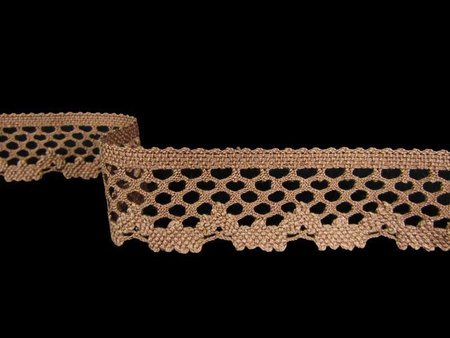 Koronka 4,7cm bawełniana cynamonowy brąz