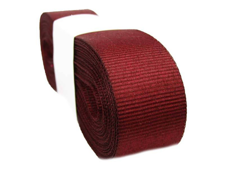 Taśma 27mm ryps poliestrowa bordo