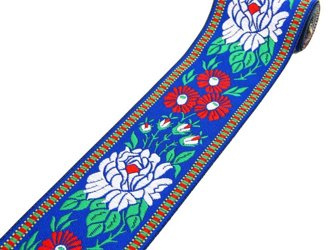 Taśma 45mm żakard RÓŻA chaber