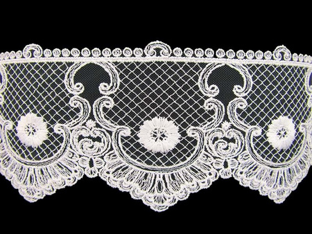 Koronka 9,5cm tiulowa biała